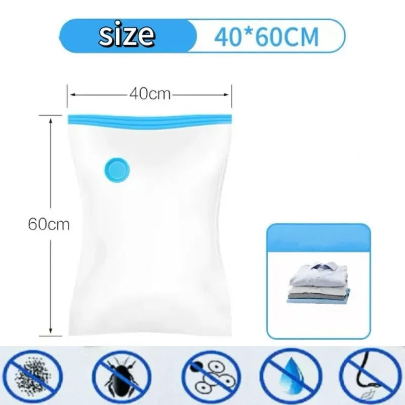 Vacuum Storage Bags,for Bedding,Pillows,Towel,Clothes Space Saver Travel Storage Bag,With Hand Pump,Vacuum Bag Package