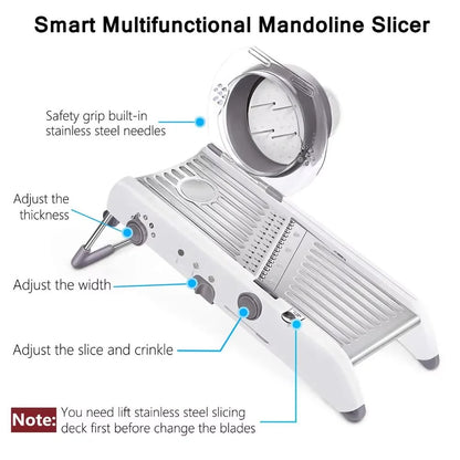 Adjustable Mandoline Slicer Stainless Steel Vegetable Chopper Slicer Veggie Chopper with Waffle Maker| French Fry Cutter YY120
