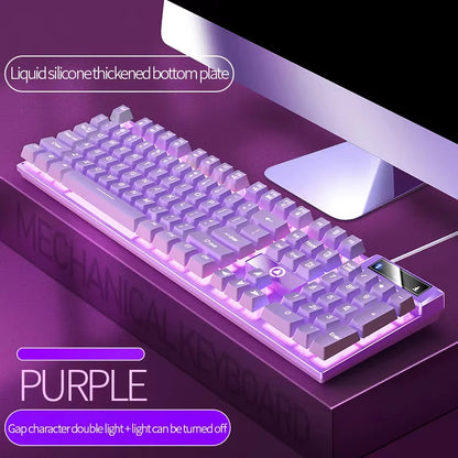 Mechanical Feel Wired Gaming Keyboard Mixed RGB Backlit Keyboard Support Waterproof For Gamer For PC Laptop Desktop E-Sport