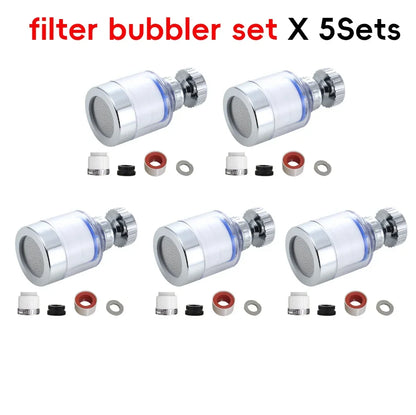 1Set Faucet Water Filter 360 Degree Rotating Filter Elements Water Purifier Set Heavy Metals Filtered Tools PP Cotton Filtration