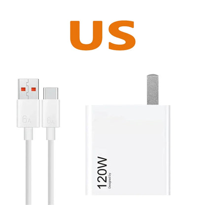 Original Xiaomi Charger 120W Gan Adapter Turbo Fast Charging EU US Redmi Note Mi 14 13T 13 12T 11T Pro POCO X7 X6 X5 X4 M6M5F4X
