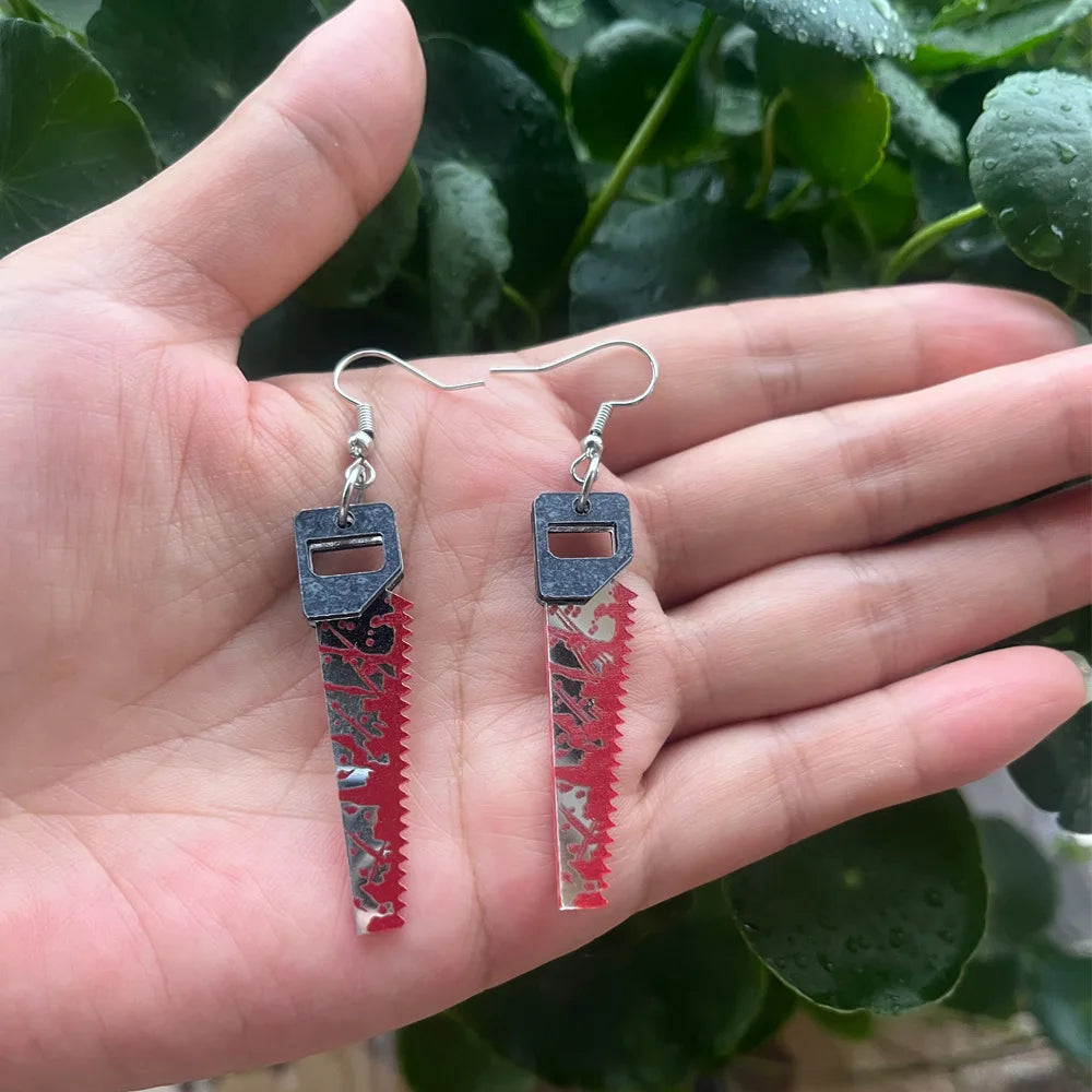 Exaggerated Cool Punk Knife Earrings,Halloween earrings, Knife Earrings, Horror Jewelry, Women Earrings, Gothic Jewelry