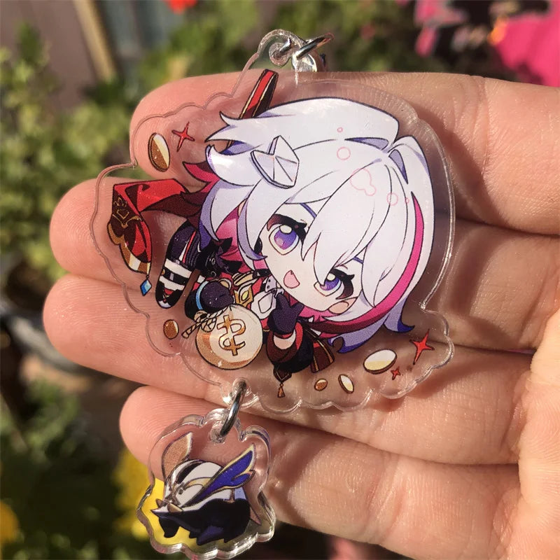 Honkai: Star Rail Kafka March 7th Dan Heng Clara Pom-Pom Cosplay COSTUME Keychain Accessories Key Chain Pendant Prop Xmas Gift