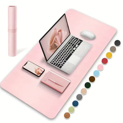 1 Pcs Large Size 600*300mm Office Desk Protector Mat PU Leather Waterproof Mouse Pad Desktop Keyboard Desk Pad Gaming Mousepad