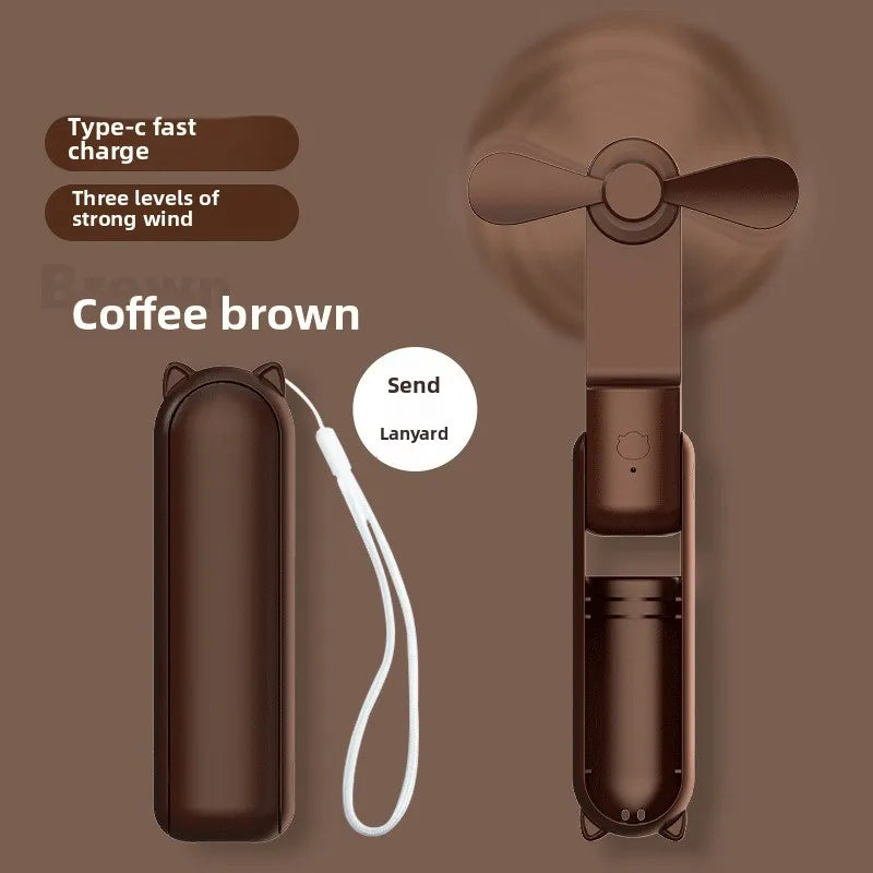 Portable Mini Fan, USB Rechargeable,speed Adjustable, Foldable Handheld Fan, Suitable for Women, student, Travel, Outdoor Use