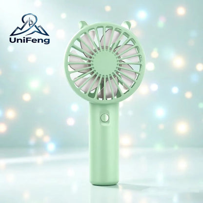 Portable Handheld Fan Mini USB Rechargeable Fan Cute Desktop Cooling Small Silent Fan Adult Children Outdoor Dormitory Travel