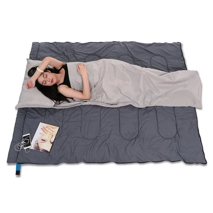 Outdoor Travel Camping Hiking Polyester Pongee Healthy Sleeping Bag Liner with Pillowcase Lightweight Business Trip Hotel