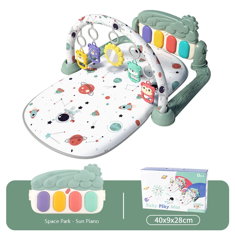 Baby Fitness Racket Piano Toy Newborn Baby Music Pedal Piano Fitness Equipment Soft Detachable Baby Climbing Mat Pedal Toy