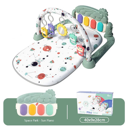 Baby Fitness Racket Piano Toy Newborn Baby Music Pedal Piano Fitness Equipment Soft Detachable Baby Climbing Mat Pedal Toy