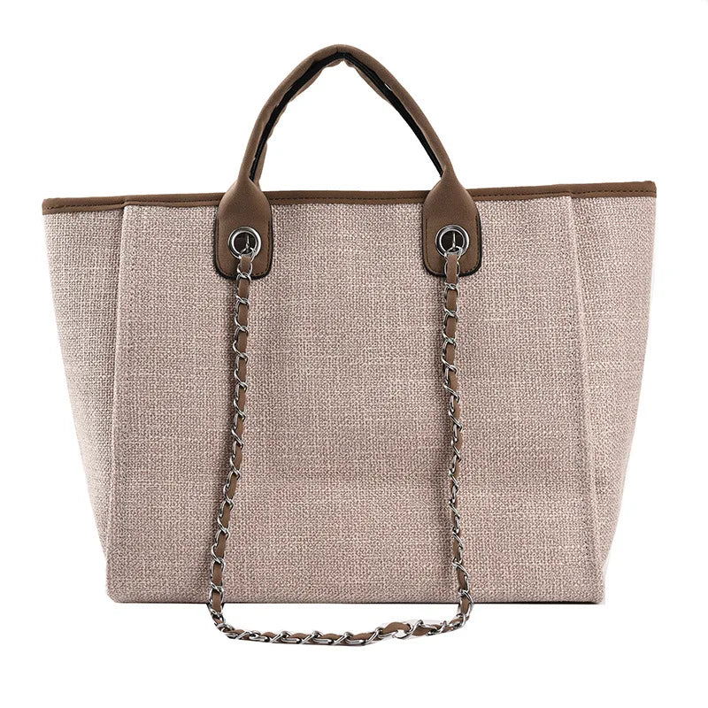 2025 Female Large Capacity New European American Bucket Bag Handheld Single Shoulder Diagonal Cross Chain Tote Bag