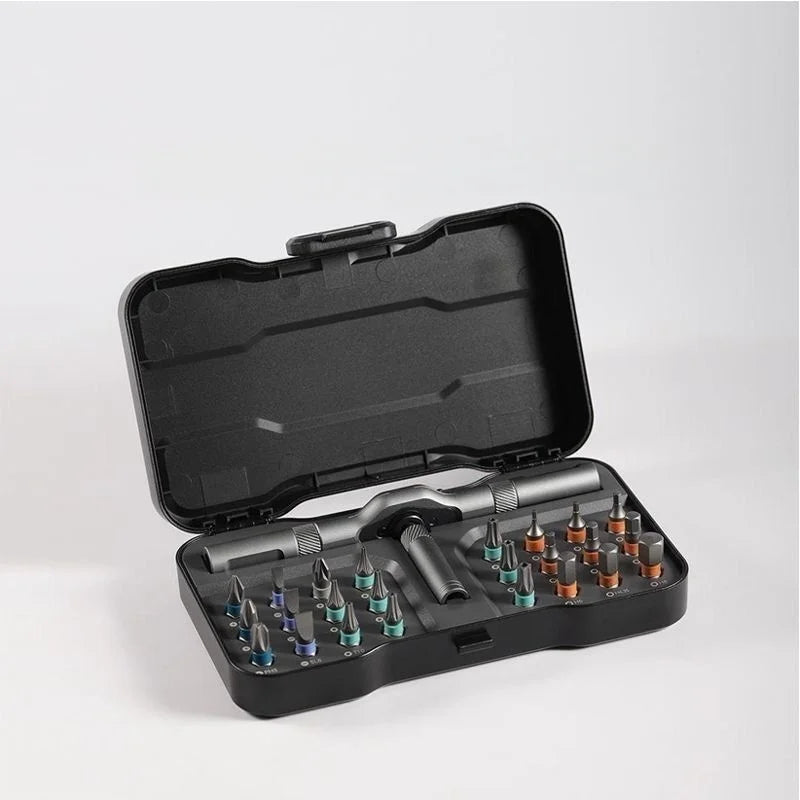24-in-1 Magnetic Screwdriver Set, DIY Ratchet Driver Kit, Multi-Bit Portable Precision Repair Tool for Furniture, PC & Bicycle