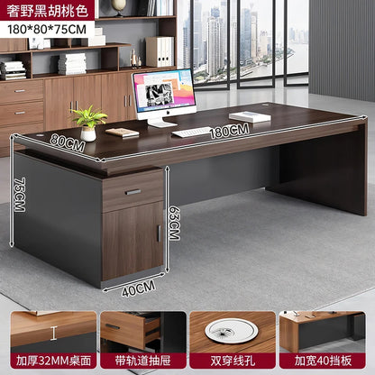 Cabinet Aesthetic Modern Desk Black Unique Gaming Computer Office Desk Design Writing Biurka Komputerowe Home Accessories
