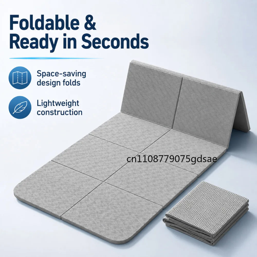 Foldable Yoga Mat Mute Eco Friendly Folding Travel Fitness Exercise Double Sided Non-Slip For Pilates & Floor Workouts Dance