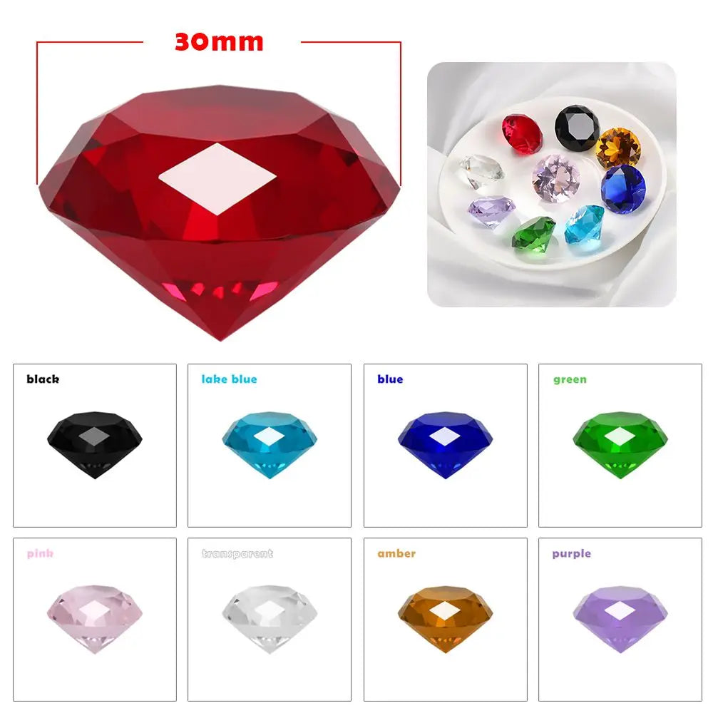 30mm Colorful Crystal Diamond Happy Birthday Wedding Decoration Event Party Supplies