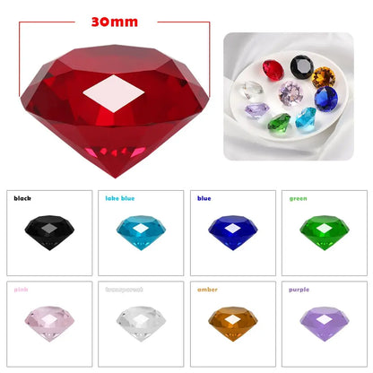 30mm Colorful Crystal Diamond Happy Birthday Wedding Decoration Event Party Supplies