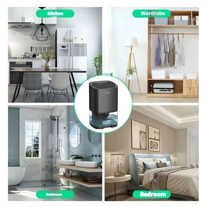 Homefish Portable Mute Air Dehumidifier Moisture Absorber Home Bedroom Office Kitchen Air Dryer Deodorizer Machine EU/US Plug