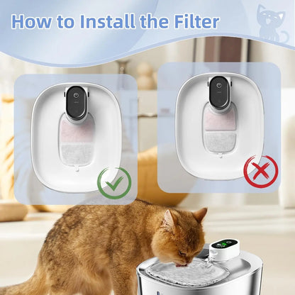 Replacement Filters Pet Cat Water Dispenser Filters Accessorie Replacement Filters for Cat Water Fountain Activated Carbon