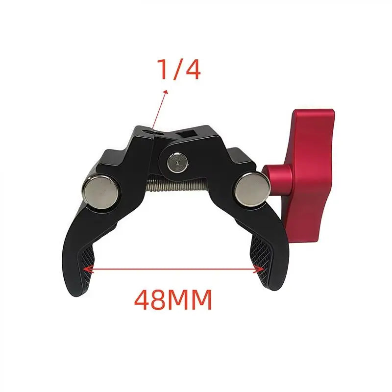 1Set Photography Accessories Camera Metal Super Clamp With Double Ball Head Magic Arm For  Monitor Light Mic Phone Mount