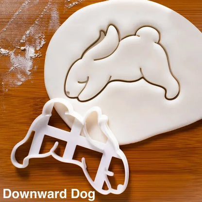Easter Cookie Cutters Cute Yoga Rabbit Egg Plastic Cookie Embossed Molds DIY Baking Cakes Decorations Tools Kitchen Accessories