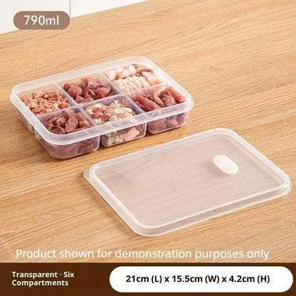 Refrigerator Food Storage Containers, Suitable For Meat And Other Food, Food-grade Airtight Containers, 2/4/6 Compartments.