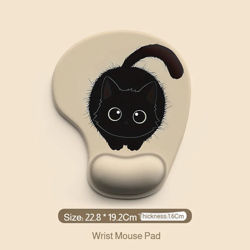 Desk Dirty Mouse Pad Silicone Cartoon Animal Wrist Mouse Pad Customized Mouse Pad Wrist Support