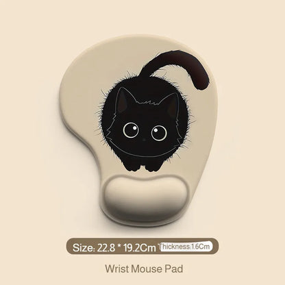 Desk Dirty Mouse Pad Silicone Cartoon Animal Wrist Mouse Pad Customized Mouse Pad Wrist Support
