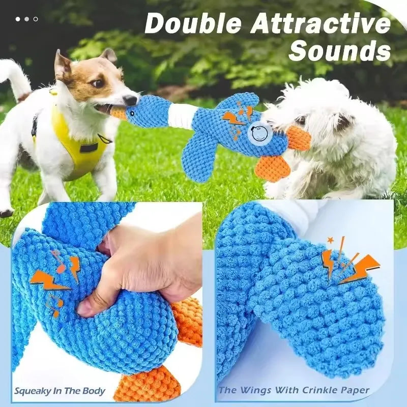 Indestructible Pet Toys for Aggressive Chewers Cats Dogs,Chew Squeak Toy Cats Dogs Interactive Plush Doll Pet Products