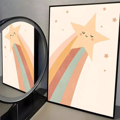 DIY Oil Painting By Numbers Children’s Cartoon Home Decoration Wall Living Room Decor Best Gift Frameelss