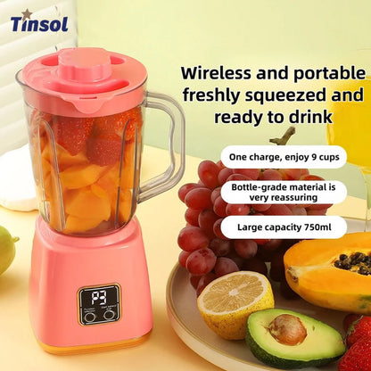 TINSOL Electric Juicer Portable Blender 10 Blades Multifunctional Juice Blender Fresh Juice Smoothie Blender Food Processor