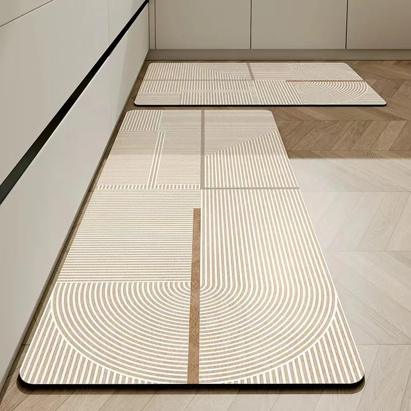 VIKAMA Kitchen Floor Mats Diatomaceous Earth Carpet Non-slip Wipable Extension Strip Dirt-resistant Absorbent Foot Mats