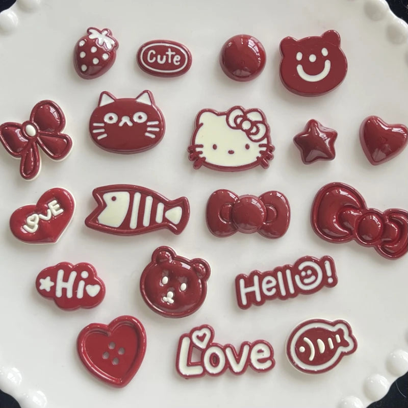 New Hello Kitty Shoes Accessories For Clogs Cute And Stylish Removable Decorations for Clogs And Sandals
