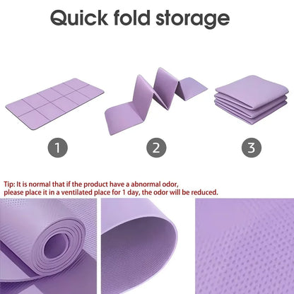 1Pc Purple Yoga Mat Anti-skid Sports Fitness EVA Comfort Foam Thick Yoga Mat for Exercise Yoga and Pilates Gymnastics Mat