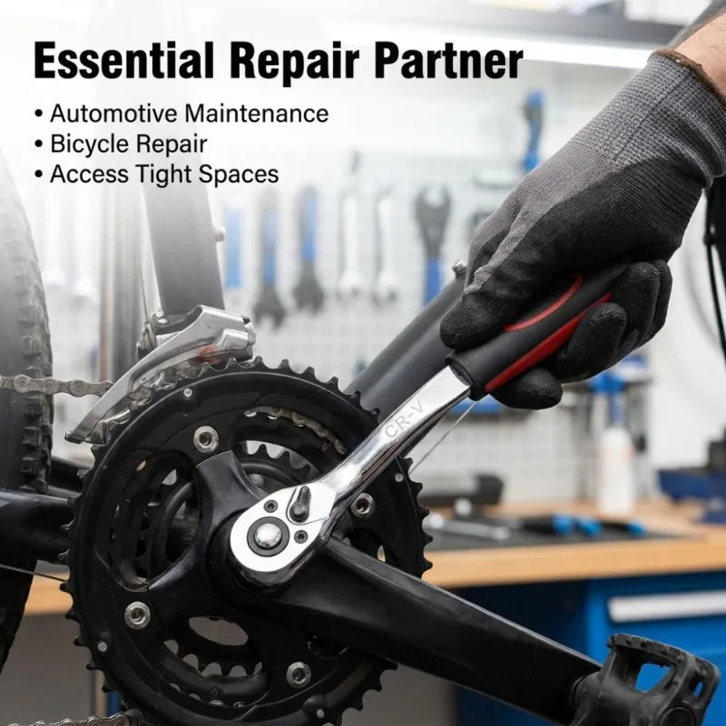 72 Tooth Quick Ratchet Wrench   Wrenches Two-way Socket Wrench Repair Tools for for Vehicle Bicycle