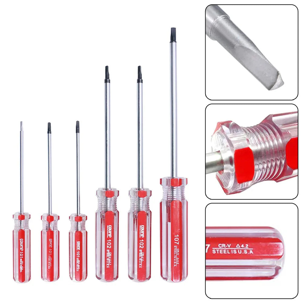 6pcs Triangle Screwdriver Triangle Drive Head TA1.8 TA2.0 TA2.3 TA2.7 TA3.0 TA4.2 Screw Removal Repair Tool Hand Manual Tools