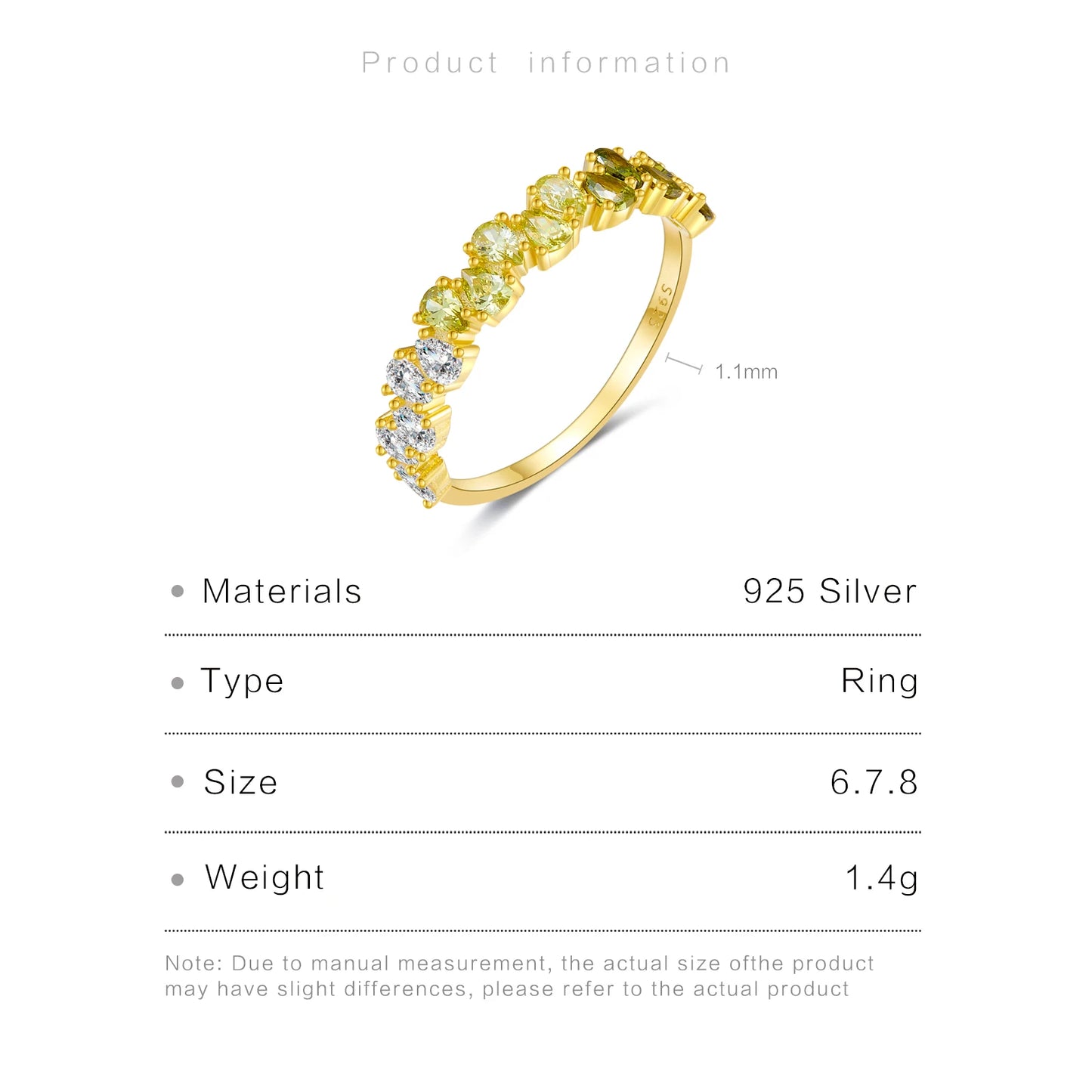 ANDYWEN New 925 Sterling Silver Pear Green Olive CZ Zircon Colorful Ring Women Luxury Fine Jewelry 2024 Spring Fine Jewelry