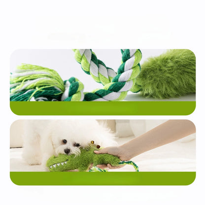 Plush Squeaky Dog Toys Crazy Zoo Plush Sound Toys Human Pet Interactive Tug of War Knot Bite-resistant Pet Toys Outdoor Funny