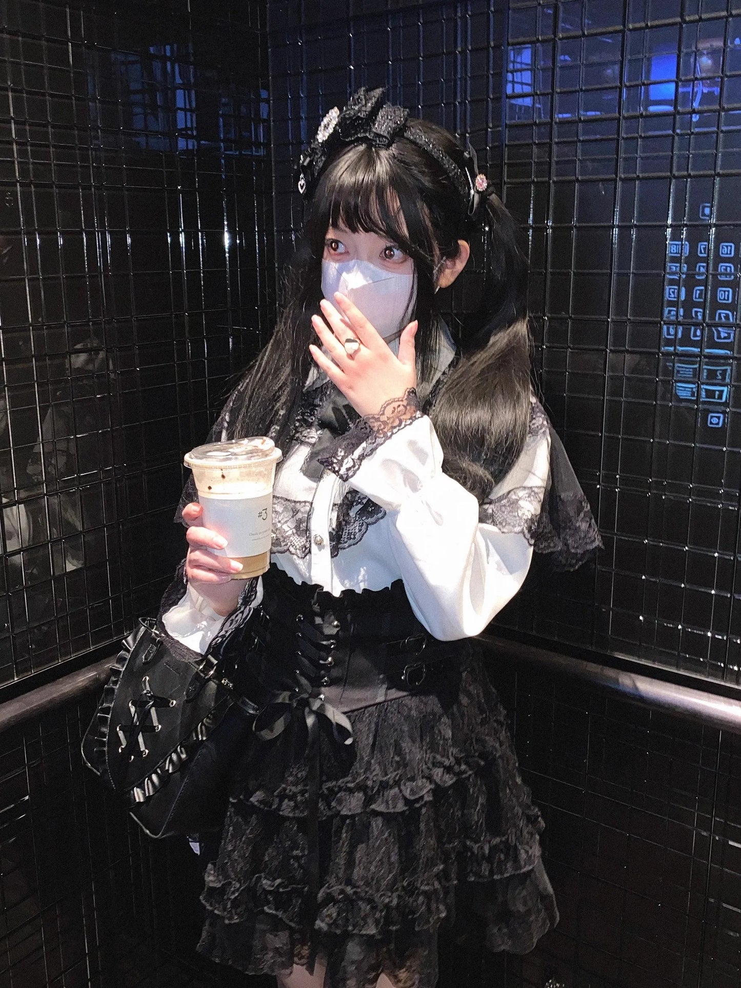 Japanese Original Lolita Lace Ruffle Edge Tied Bow High Waist Mini Skirt Spring Summer New Slim Waist Sweet Girl Y2k Skirt