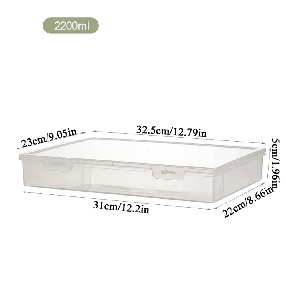 Plastic Storage Box For Office Large Capacity Transparent Paper Storage Case Desktop Storage Organization Document Box