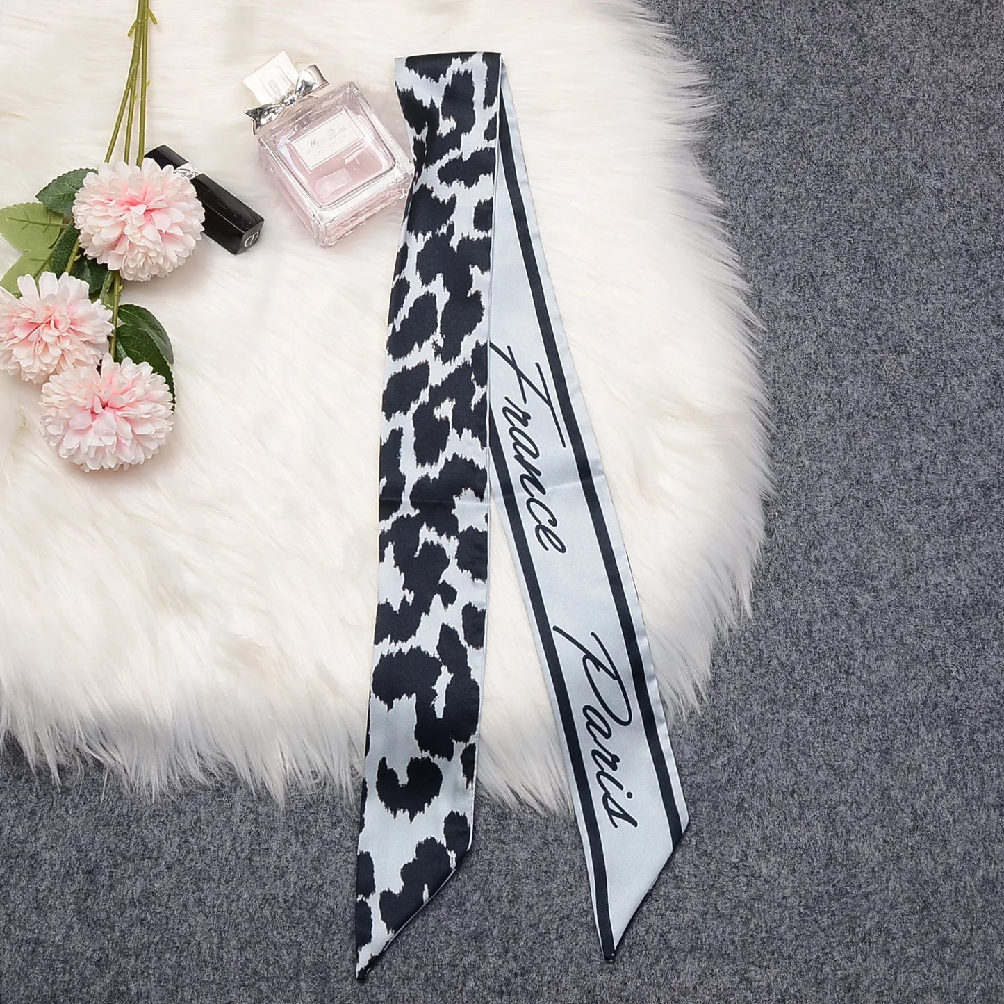 2024 New Luxury Brand Scarf Tarot Women Scarf Bag Hair Skinny Silk Scarves Design Foulard Neckerchief Headband For Ladies