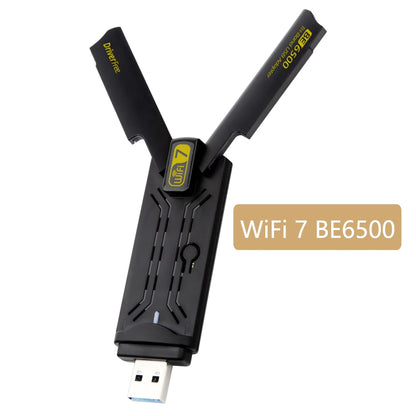 Fenvi WiFi 7 USB Adapter BE6500 802.11BE Wireless WiFi card 6500Mbps USB3.0 WiFi Dongle 2.4G/5G/6GHz For Win 10/11 Driver Free