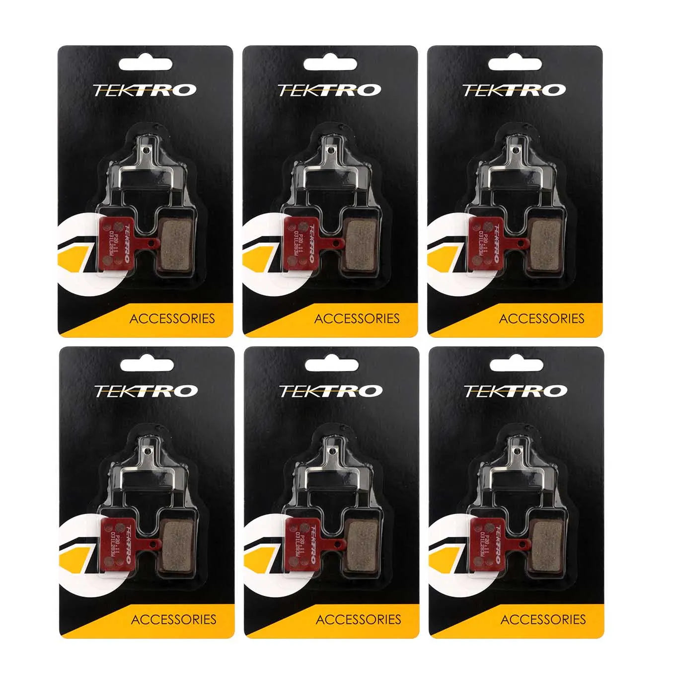 TEKTRO P20.11 Semi-Metallic Brake Pads for Mountain Bike Disc Brake Systems - High Friction, Durable & Quiet Performance