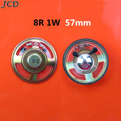 JCD 1Piece 8 ohm 8R 0.5W 1W 2W 3W 5W 0.5 1 2 3 5 watt LoudSpeaker  Diameter 50mm 57mm 66mm 77mm Speaker