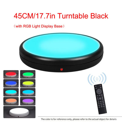 45CM/17.7in Motorized Rotating Display Stand Display Base 360°Rotatable Electric Potography Turntable for Products Display Live