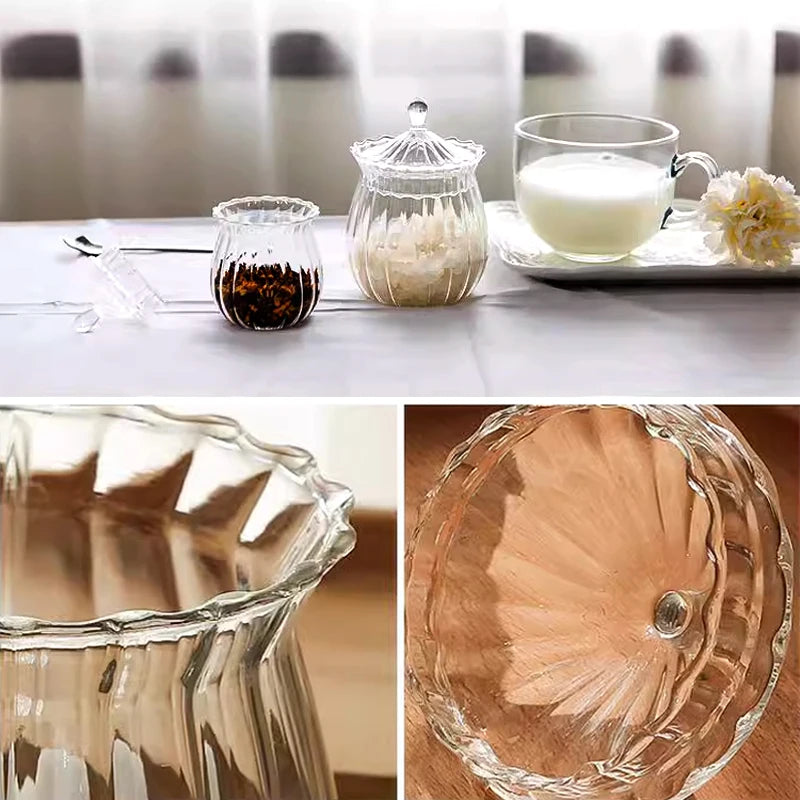 Glass Storage Bottle 400/150ml Home kitchen Seasoning Storage Tank Transparent Moisture-proof Food Storage Tank Kitchen Supplies