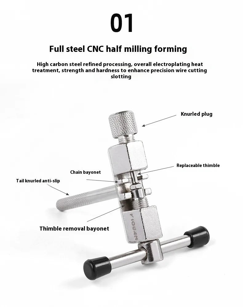 Mountain Bike Chain Cutter Chain Unloader With Nickel Plated Top Pin All Steel Chain Remover Road Bike Chain Removal Tool
