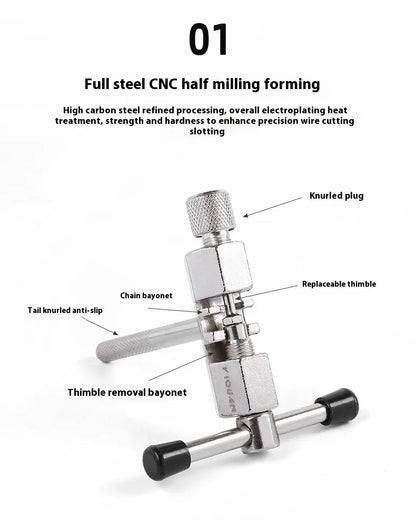 Mountain Bike Chain Cutter Chain Unloader With Nickel Plated Top Pin All Steel Chain Remover Road Bike Chain Removal Tool