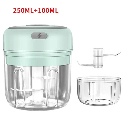 250/100ML Electric Kitchen Food Chopper Mini USB Food Crusher Portable Meat Grinder Vegetable Chopper For Kitchen Household