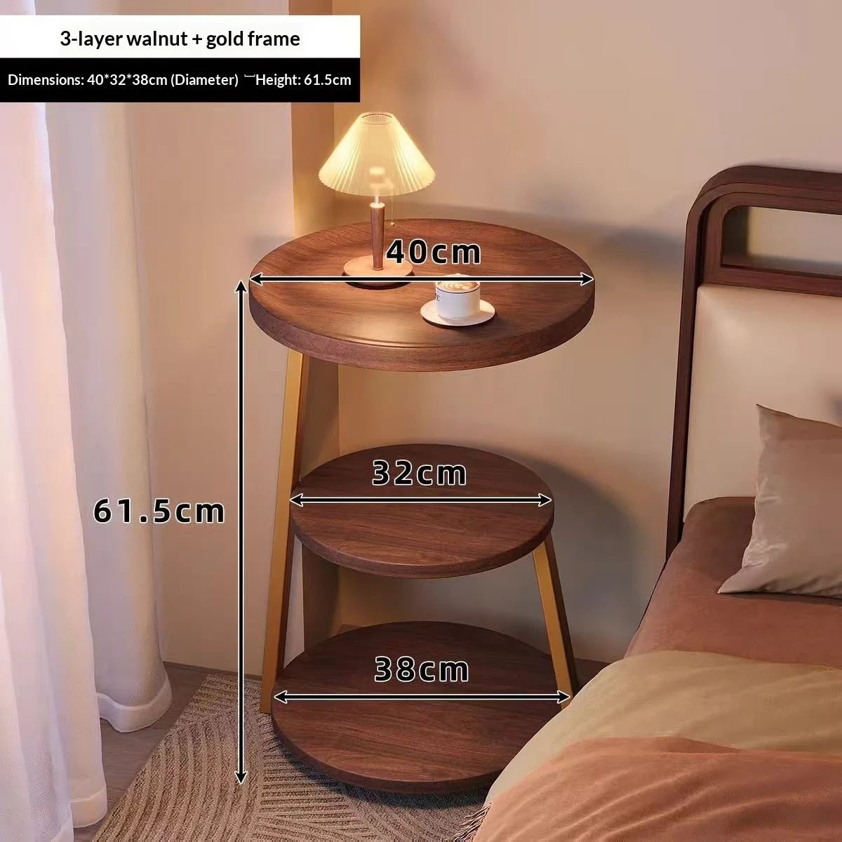 Coffee Table Bedroom Coffee Table Vintage Multi Tier Small Round Side Table Bedside Nightstand Creative Designer Living Room