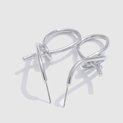 NiNice Popular Stainless Steel Geometric Unusual Earrings Stylish Unique Water Resistant Metal Versatile Daily Jewelry