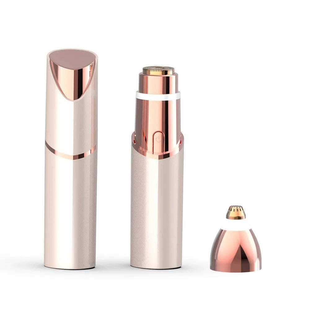 2 in 1 Face Shaver and Eyebrow Trimmer Rechargeable Lips Body Facial Hair Remover Women Electric Portable customer logo package